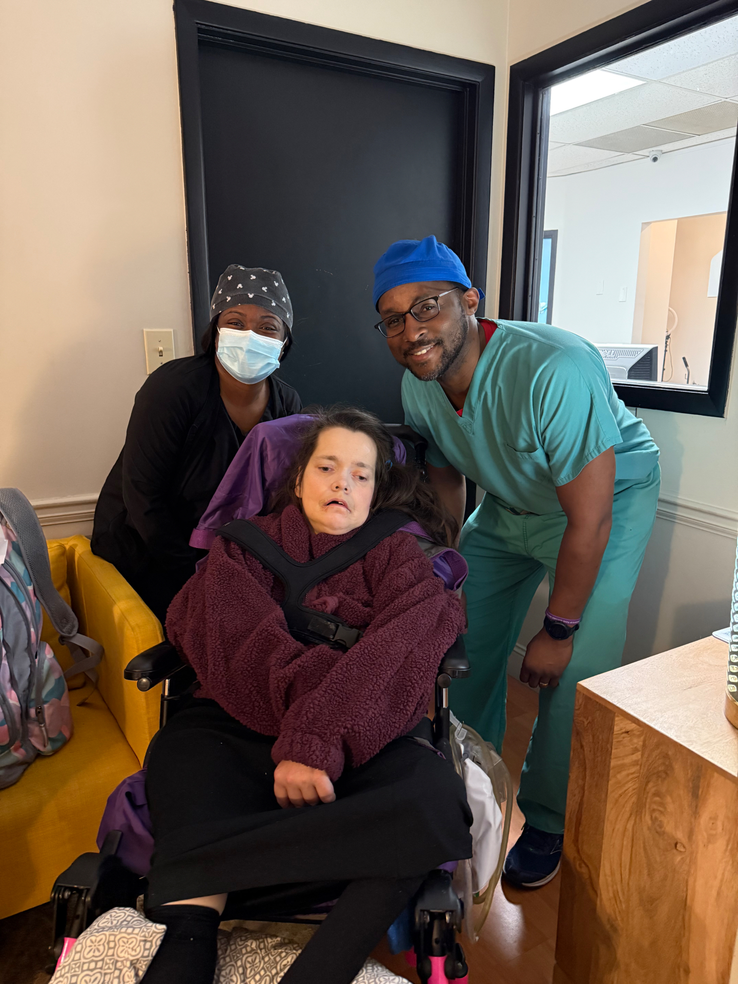 Team supporting a patient